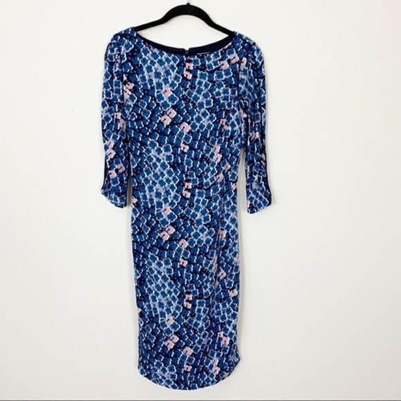 BODEN Floral Printed Kelly Jersey Tie Waist Dress 4L Wedding Spring Career Work - Picture 2 of 10